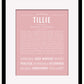 Tillie | Name Art Print