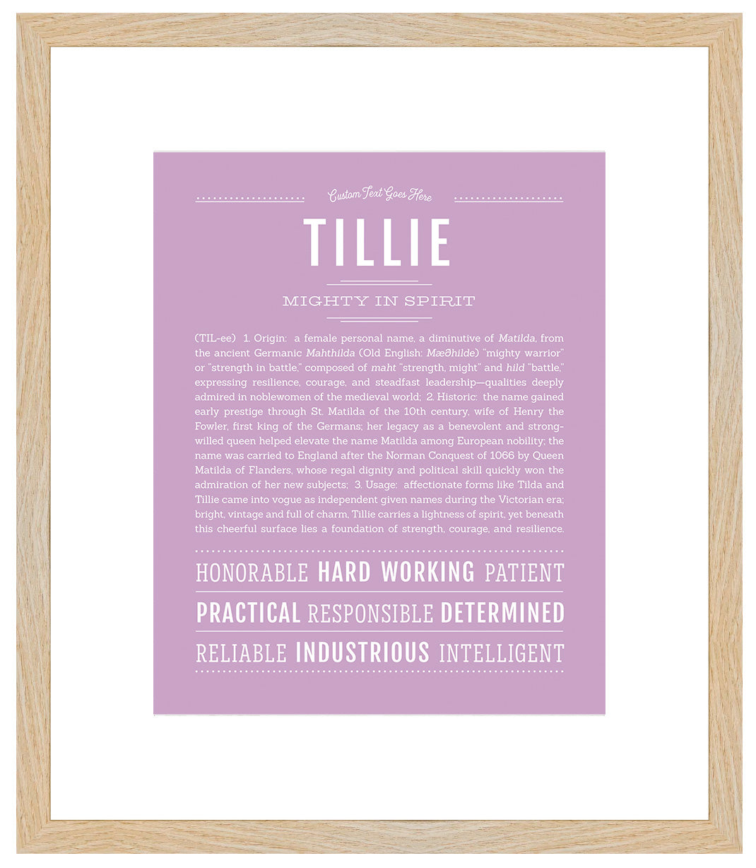 Tillie | Name Art Print