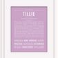 Tillie | Name Art Print