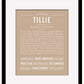 Tillie | Name Art Print
