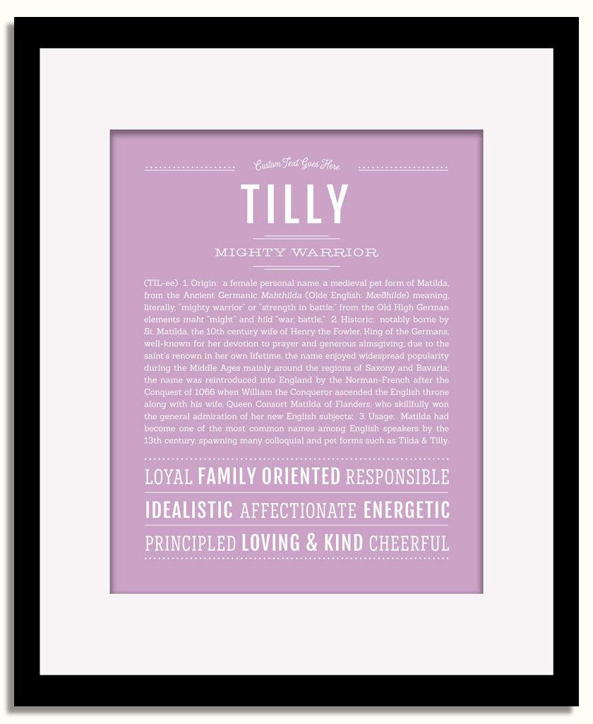 Frame Options | Lilac | Black Frame, Matted