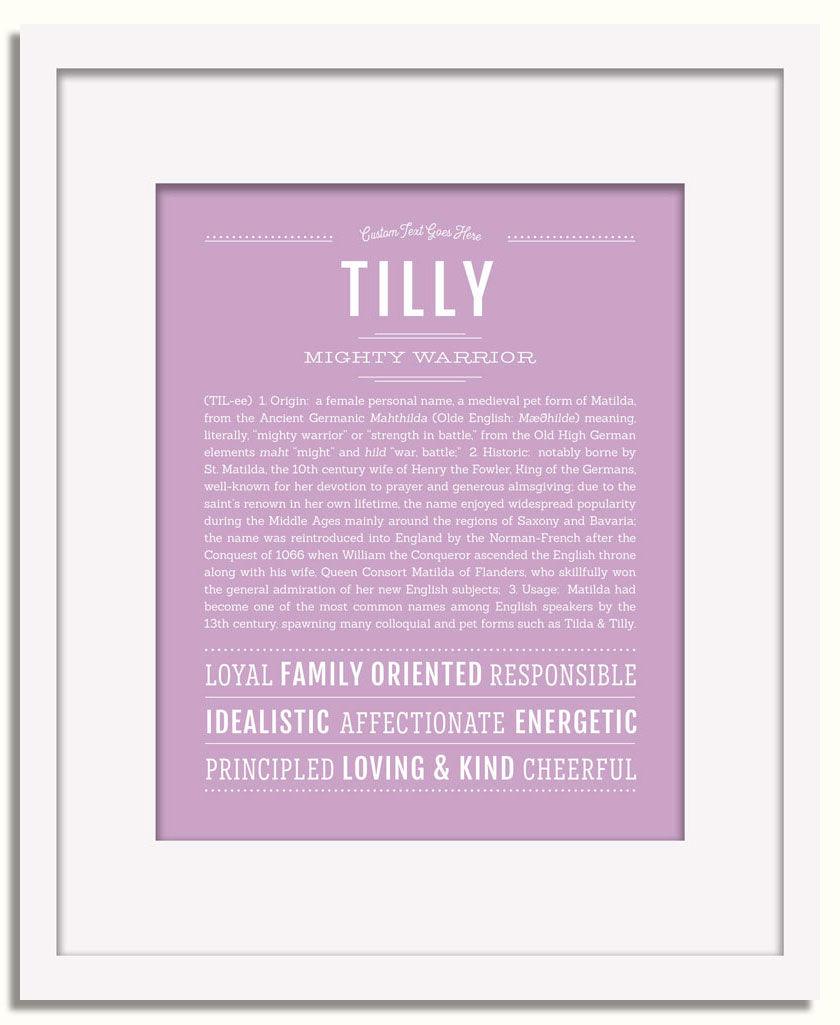 Frame Options | Lilac | White Frame, Matted