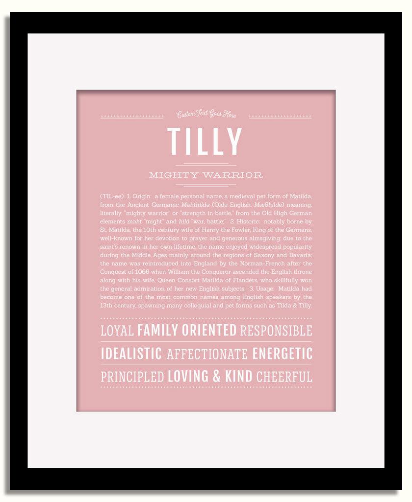 Frame Options | Dusty Rose | Black Frame, Matted