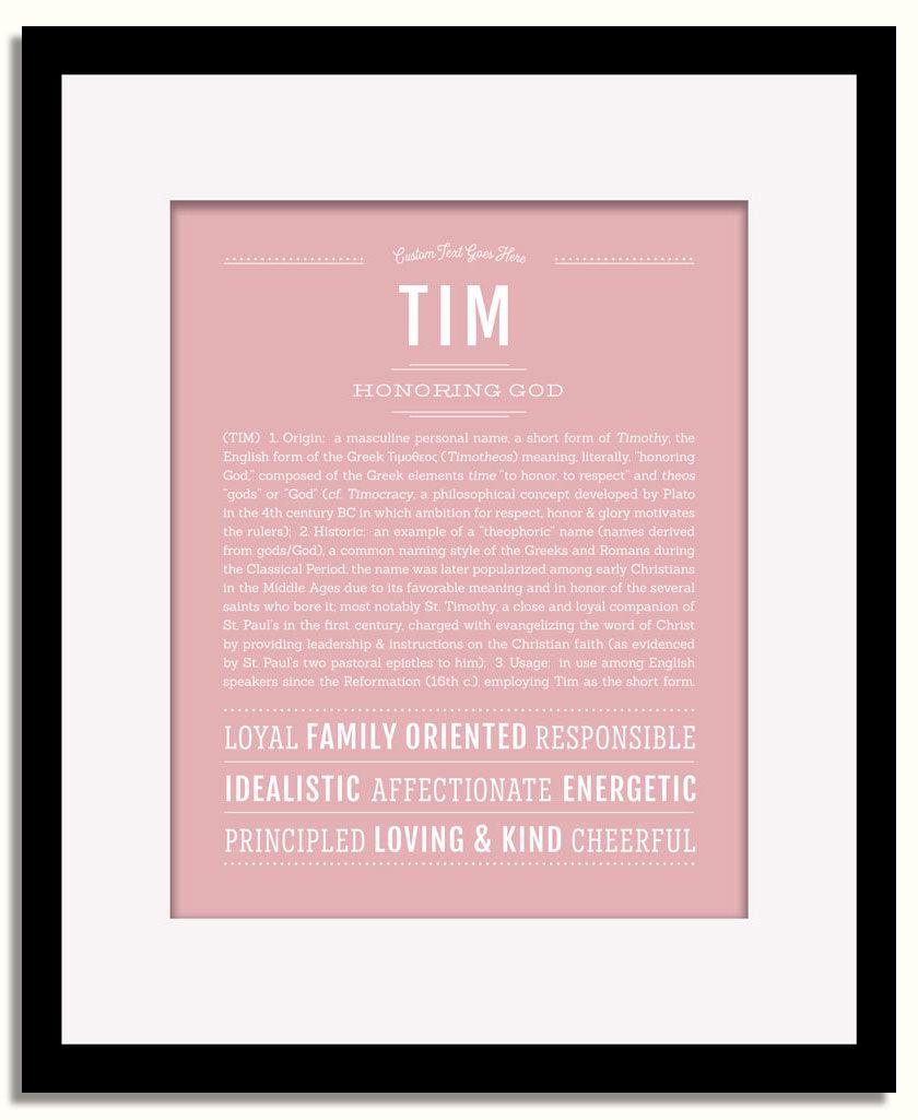 Frame Options | Dusty Rose | Black Frame, Matted