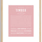 Timber (female) | Name Art Print