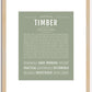 Timber (female) | Name Art Print