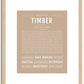 Timber (female) | Name Art Print