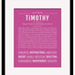 Frame Options | Dark Pink | Black Frame, Matted