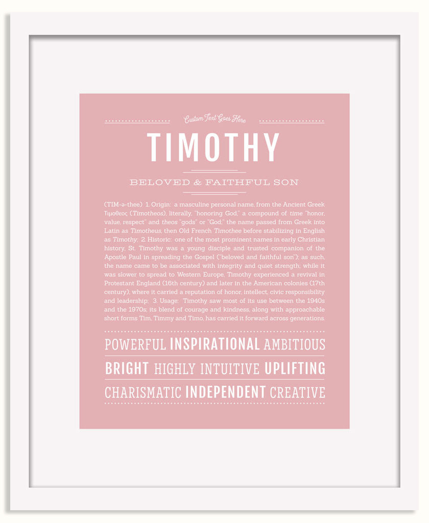 Frame Options | Dusty Rose | White Frame, Matted
