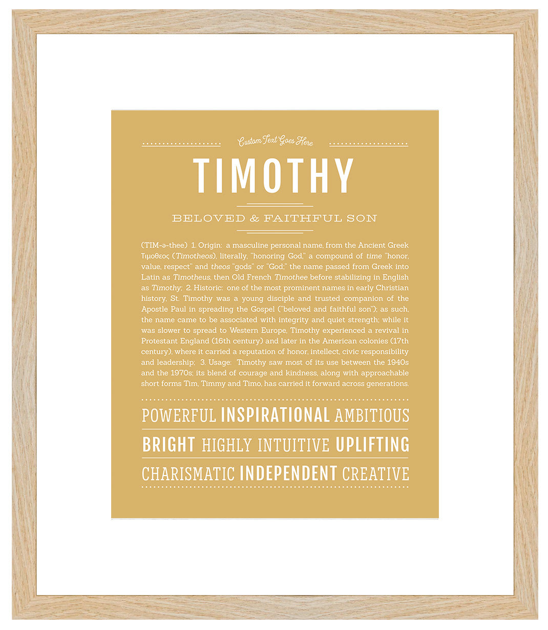 Frame Options | Matte Gold | Maple Frame, Matted