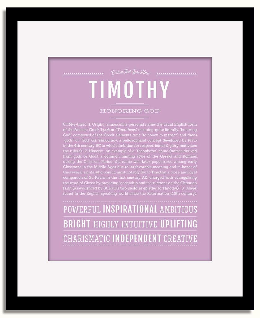 Frame Options | Lilac | Black Frame, Matted