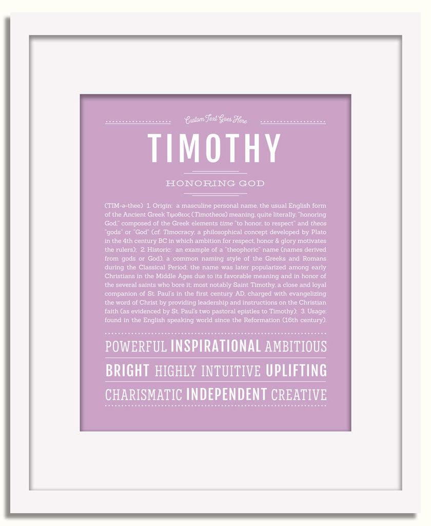 Frame Options | Lilac | White Frame, Matted