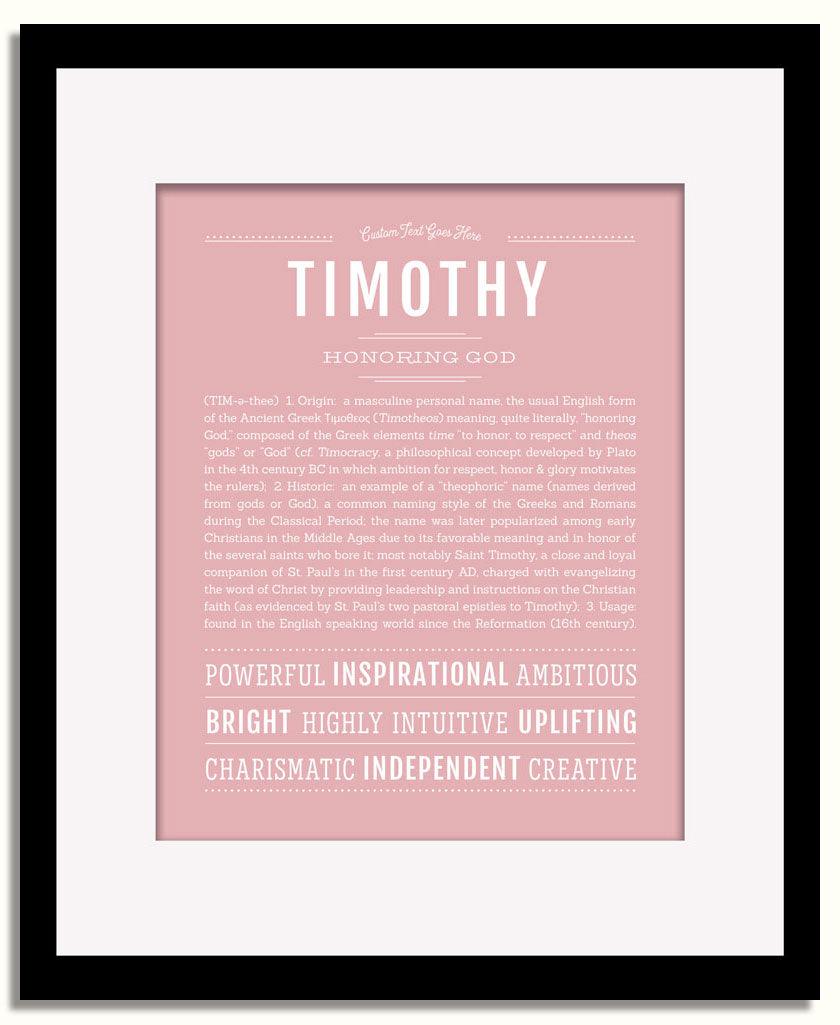 Frame Options | Dusty Rose | Black Frame, Matted