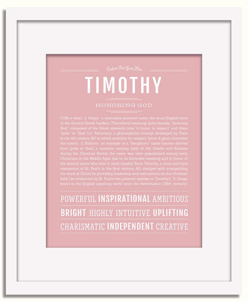 Frame Options | Dusty Rose | White Frame, Matted