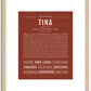 Tina | Name Art Print