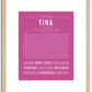 Tina | Name Art Print