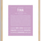 Tina | Name Art Print