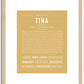 Tina | Name Art Print