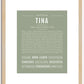 Tina | Name Art Print