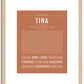 Tina | Name Art Print