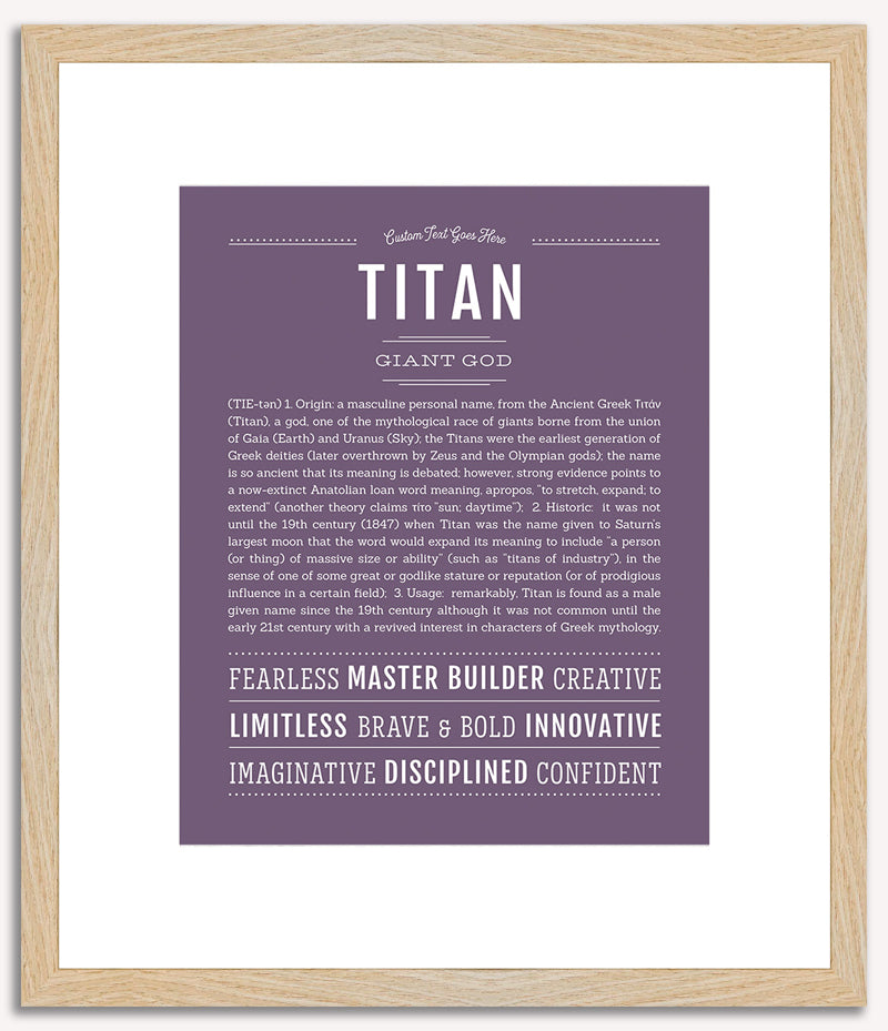 Titan | Name Art Print