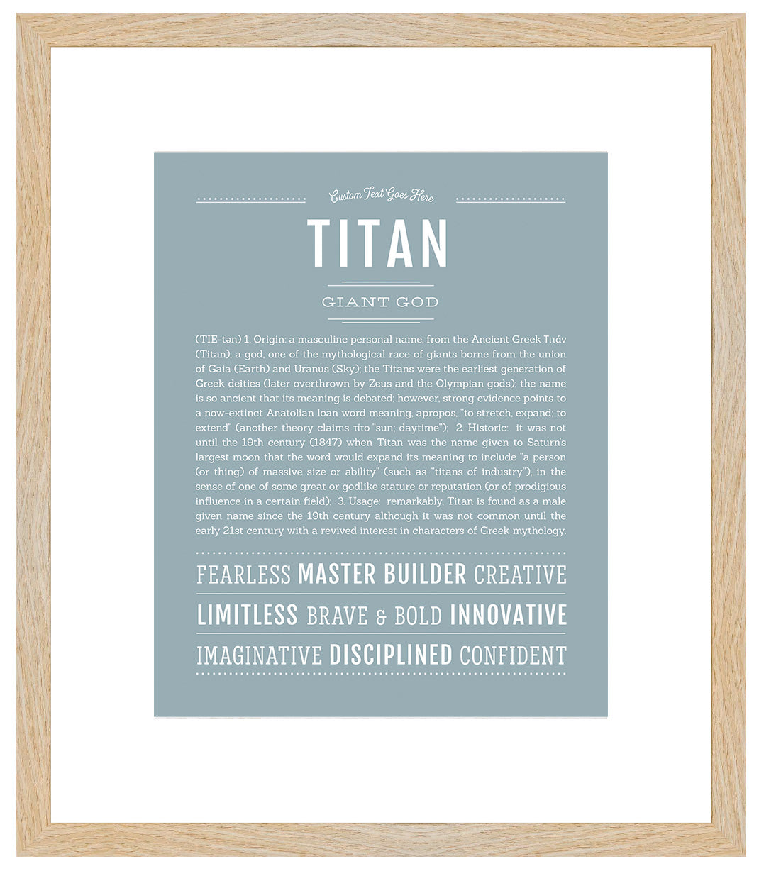 Titan | Name Art Print