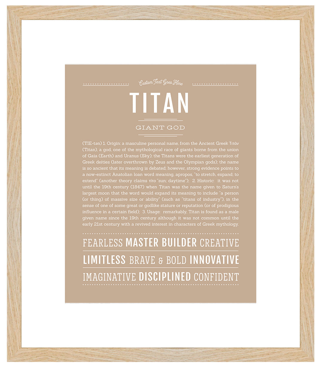 Titan | Name Art Print