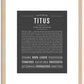 Titus | Name Art Print