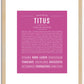 Titus | Name Art Print