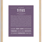 Titus | Name Art Print