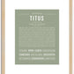 Titus | Name Art Print