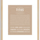 Titus | Name Art Print