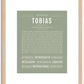 Tobias | Name Art Print