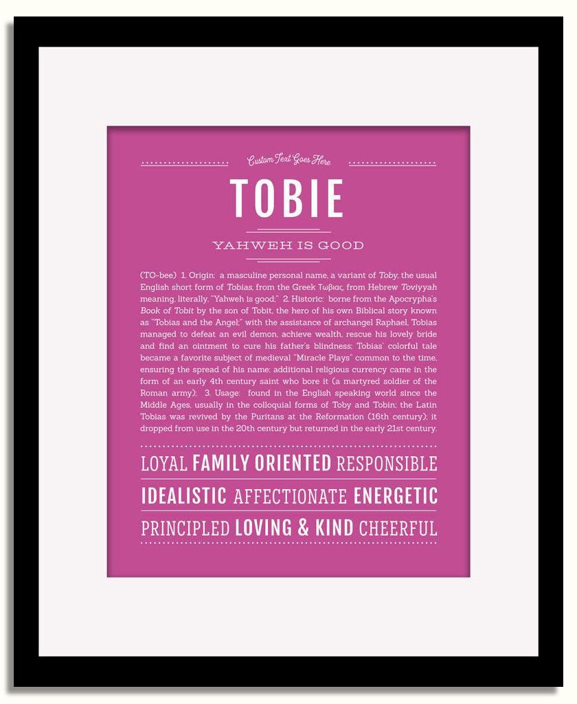 Frame Options | Dark Pink | Black Frame, Matted