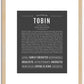 Tobin | Name Art Print