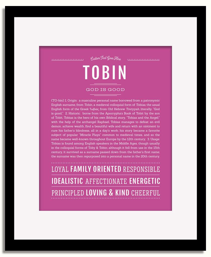 Frame Options | Dark Pink | Black Frame, Matted