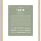 Tobin | Name Art Print