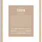 Tobin | Name Art Print