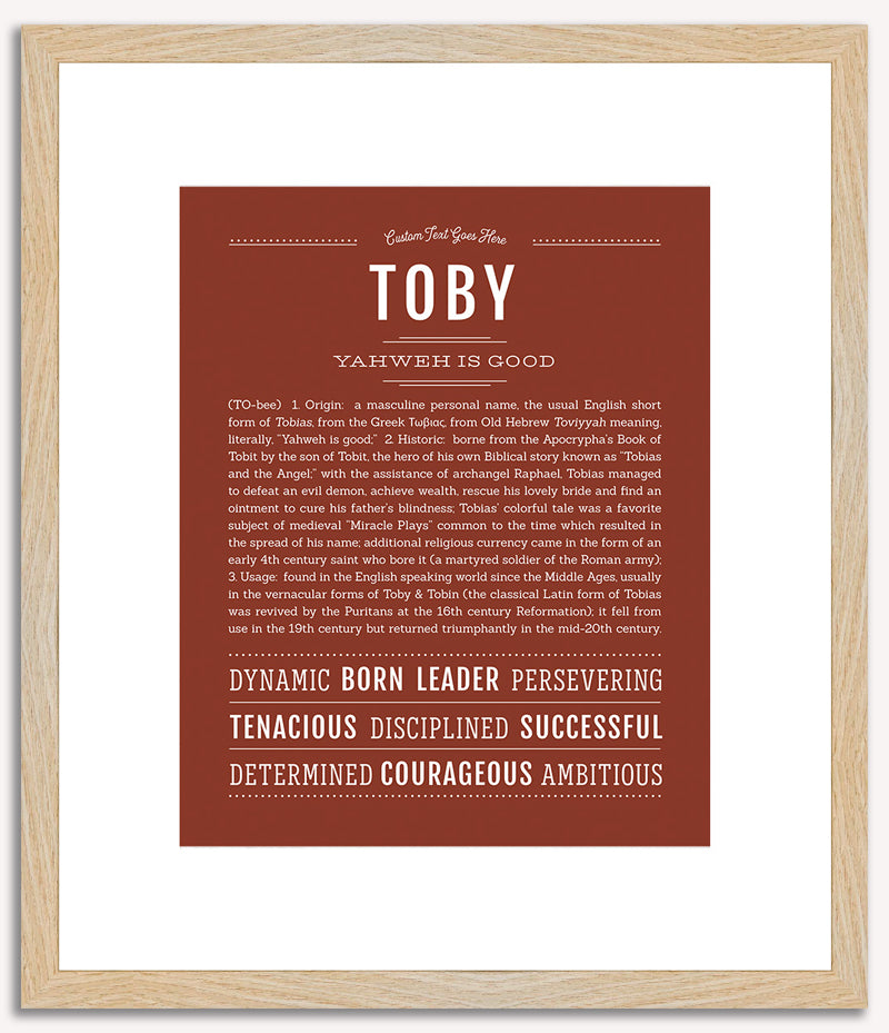 Toby | Name Art Print