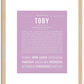 Toby | Name Art Print