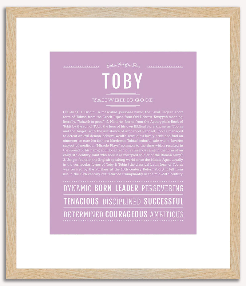 Toby | Name Art Print - Personalized Custom Gifts – Name Stories