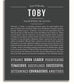 Toby Nameplate Toby | Name Art Print – Name Stories