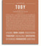 Toby Personalized Name Meaning Art Prints – Name Stories
