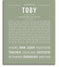 Toby | Name Art Print – Name Stories