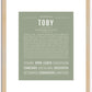 Toby | Name Art Print