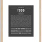 Todd | Name Art Print