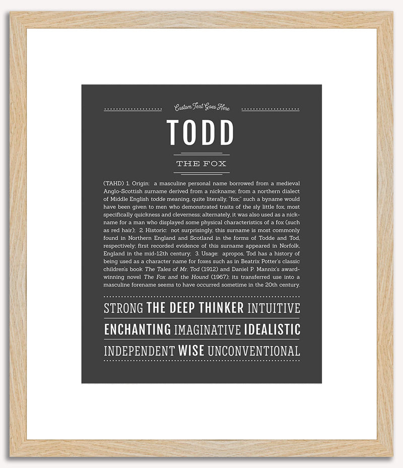 Todd | Name Art Print