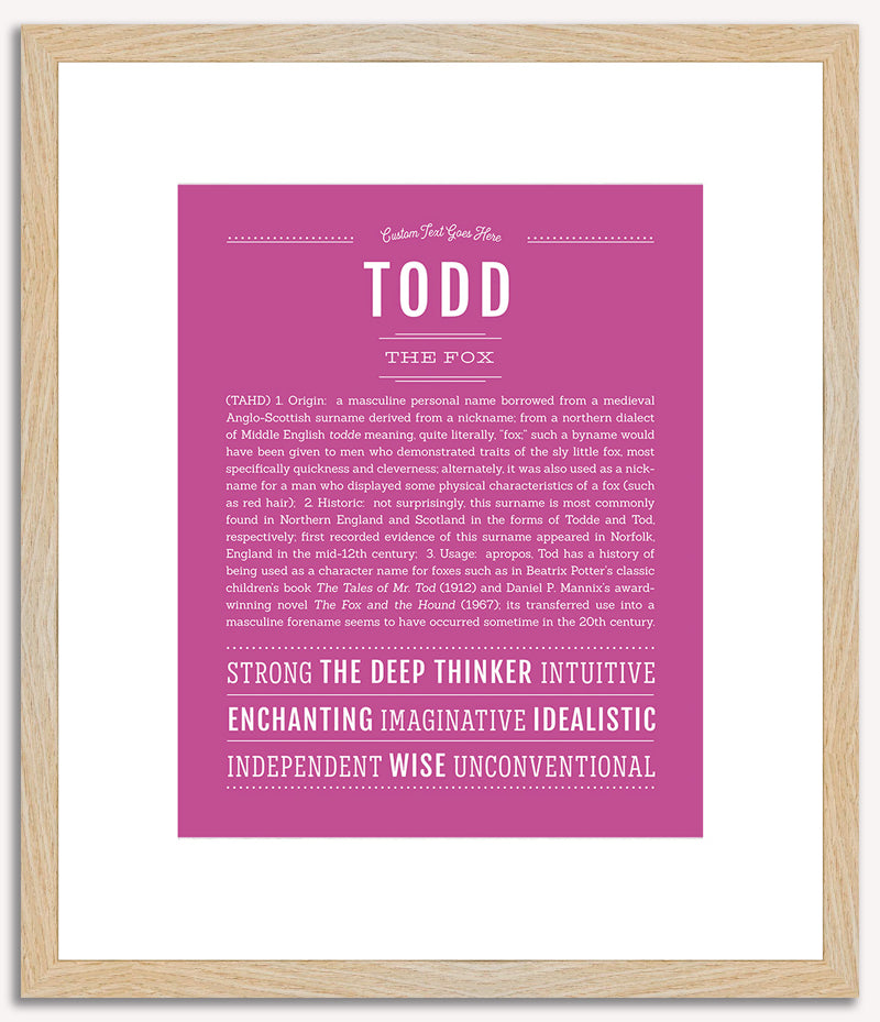 Todd | Name Art Print