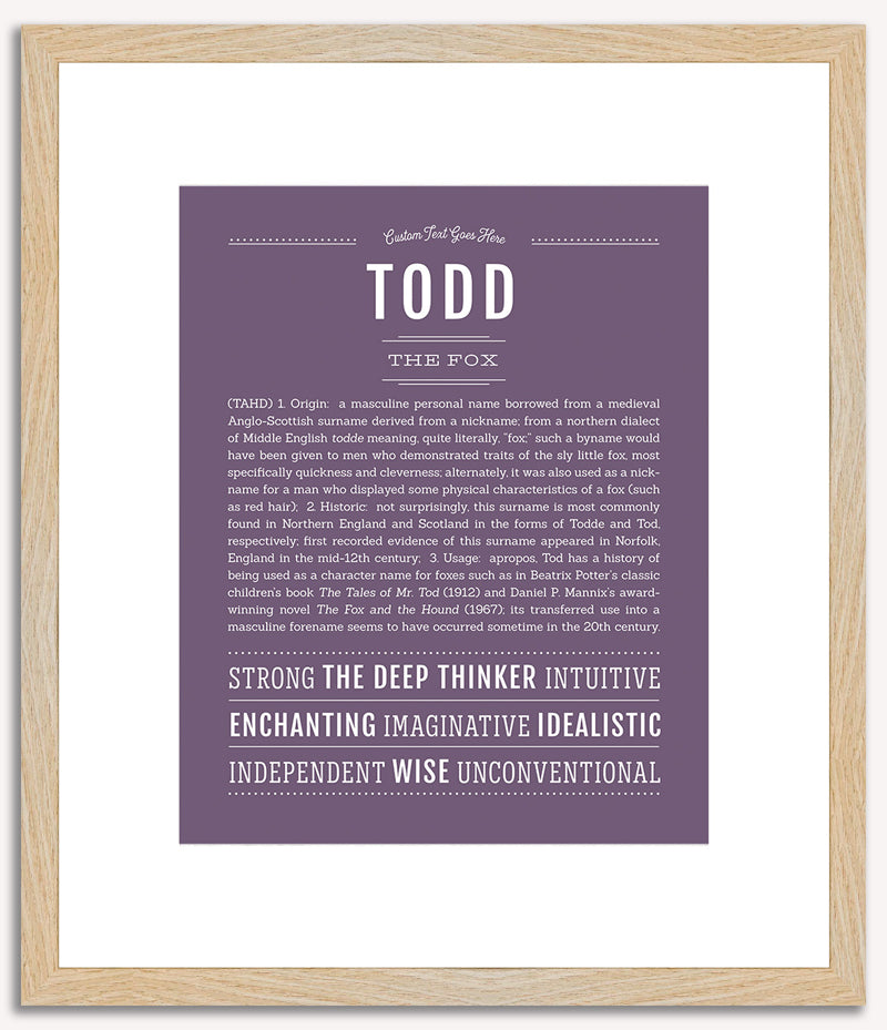 Todd | Name Art Print