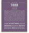 Todd Personalized Name Meaning Art Prints – Name Stories